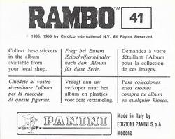 1986 Panini Rambo Stickers #41 Sticker 41 Back
