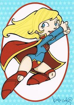2013 Cryptozoic DC Comics: The Women of Legend - Katie Cook Stickers #KC-08 Supergirl Front