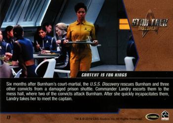 2019 Rittenhouse Star Trek Discovery Season One #13 Context is for Kings Back