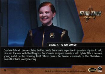 2019 Rittenhouse Star Trek Discovery Season One #14 Context is for Kings Back