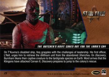 2019 Rittenhouse Star Trek Discovery Season One #20 The Butcher's Knife Cares Not for the Lamb's Cry Back