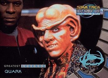 1999 SkyBox Star Trek: Deep Space Nine: Memories from the Future - Greatest Legends #L8 Quark Front