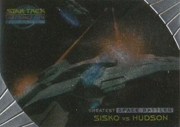 1999 SkyBox Star Trek: Deep Space Nine: Memories from the Future - Greatest Space Battles #SB2 Sisko vs. Hudson Front