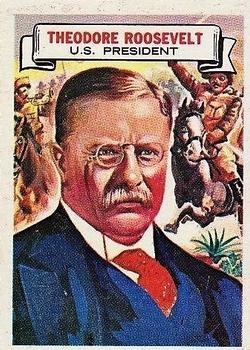 1968 Topps Who Am I? (No Disguise) #34 Teddy Roosevelt Front