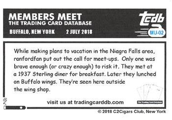 2018 C2Cigars TCDB Business Card - Meet-Ups #MU-02 C2Cigars / ranfordfan Back