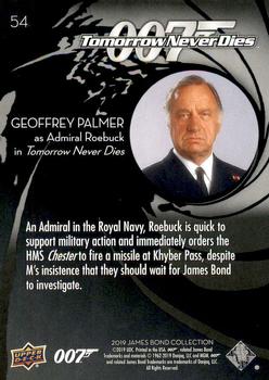 2019 Upper Deck James Bond Collection #54 Admiral Roebuck Back