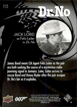 2019 Upper Deck James Bond Collection #113 Felix Leiter Back