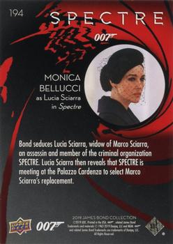 2019 Upper Deck James Bond Collection #194 Lucia Sciarra Back
