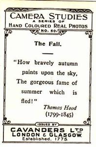 1926 Cavanders Camera Studies (Large) #50 The Fall Back