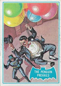 1966 Topps Batman Series B (Blue Bat Logo, Cowl Back) #2B The Penguin Prevails Front