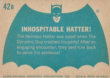 1966 Topps Batman Series B (Blue Bat Logo, Cowl Back) #42B Inhospitable Hatter Back