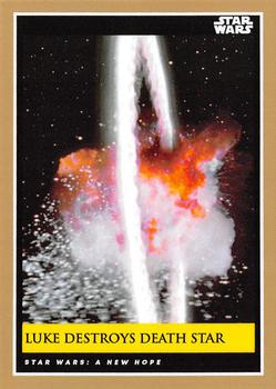 2018-19 Topps Star Wars Galactic Moments Countdown to Episode IX #17 Luke Destroys Death Star Front