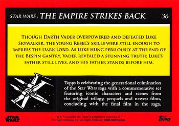 2018-19 Topps Star Wars Galactic Moments Countdown to Episode IX #36 Darth Vader's Revelation Back