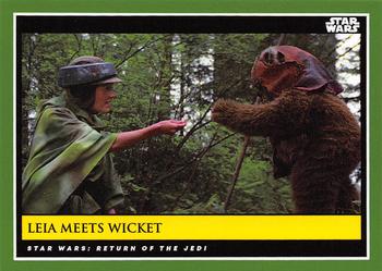 2018-19 Topps Star Wars Galactic Moments Countdown to Episode IX #44 Leia Meets Wicket Front