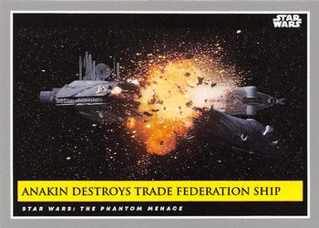 2018-19 Topps Star Wars Galactic Moments Countdown to Episode IX #66 Anakin Destroys Trade Federation Ship Front
