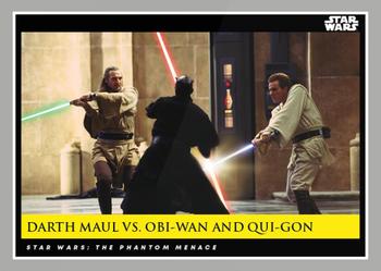 2018-19 Topps Star Wars Galactic Moments Countdown to Episode IX #68 Darth Maul vs. Obi-Wan and Qui-Gon Front