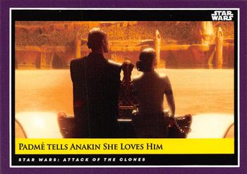2018-19 Topps Star Wars Galactic Moments Countdown to Episode IX #80 Padme Tells Anakin She Loves Him Front