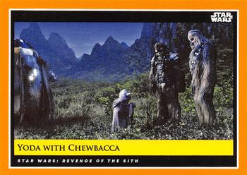 2018-19 Topps Star Wars Galactic Moments Countdown to Episode IX #93 Yoda with Chewbacca Front