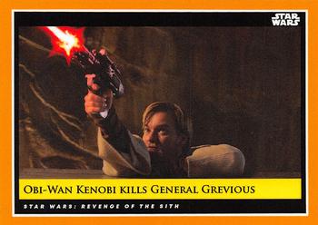 2018-19 Topps Star Wars Galactic Moments Countdown to Episode IX #95 Obi-Wan Kenobi Kills General Grevious Front