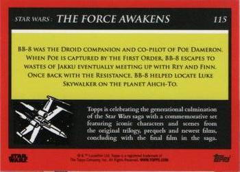 2018-19 Topps Star Wars Galactic Moments Countdown to Episode IX #115 BB-8 Back