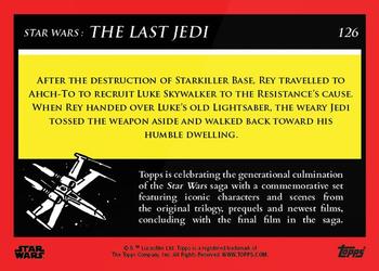 2018-19 Topps Star Wars Galactic Moments Countdown to Episode IX #126 Luke Skywalker and the Lightsaber Back