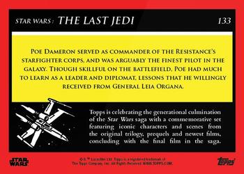2018-19 Topps Star Wars Galactic Moments Countdown to Episode IX #133 Poe Dameron Back