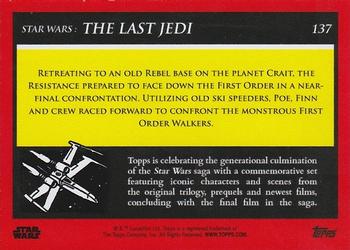2018-19 Topps Star Wars Galactic Moments Countdown to Episode IX #137 Battle on Crait Back