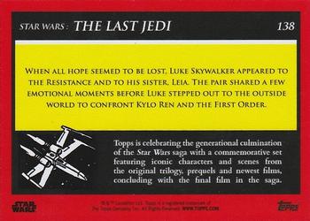 2018-19 Topps Star Wars Galactic Moments Countdown to Episode IX #138 Luke and Leia Reunite Back