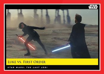 2018-19 Topps Star Wars Galactic Moments Countdown to Episode IX #140 Luke vs. First Order Front