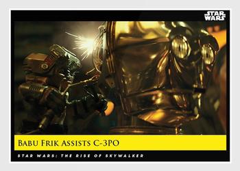 2018-19 Topps Star Wars Galactic Moments Countdown to Episode IX #153 Babu Frik Assists C-3PO Front