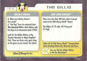 2006 Walt Disney World Transportation: Series One #1 The Gillig / Mickey Mouse Back
