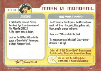 2006 Walt Disney World Transportation: Series One #9 Mark VI Monorail / Jasmine Back