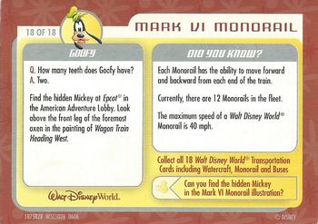 2006 Walt Disney World Transportation: Series One #18 Mark VI Monorail / Goofy Back