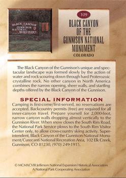 1998 National Parks Collection 2nd Edition #109 Black Canyon of the Gunnison National Monument Back