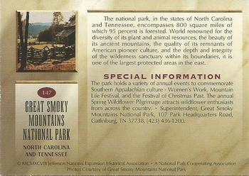 1998 National Parks Collection 2nd Edition #147 Great Smoky Mountains National Park Back