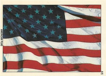 1991 Topps Desert Storm Glossy - Sticker Cards #A1 American Flag Front