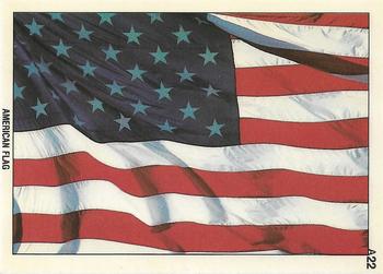 1991 Topps Desert Storm Glossy - Sticker Cards #A22 American Flag Front