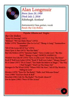 2018-20 J2 Cards Classic Rock #837 Alan Longmuir Back