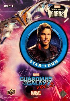 2017 Upper Deck Marvel Guardians of the Galaxy Vol. 2 Walmart/Hanes #WP-1 Star-Lord Back