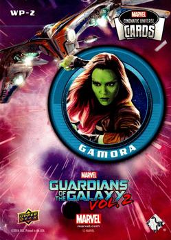 2017 Upper Deck Marvel Guardians of the Galaxy Vol. 2 Walmart/Hanes #WP-2 Gamora Back