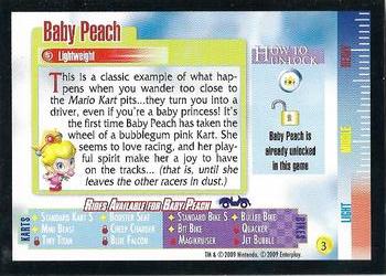 2009 Enterplay Mario Kart Wii #3 Baby Peach Back