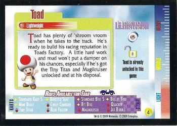 2009 Enterplay Mario Kart Wii #4 Toad Back