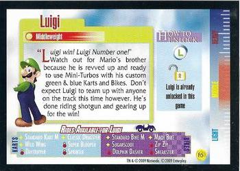 2009 Enterplay Mario Kart Wii - Foil Cards #F6 Luigi Back