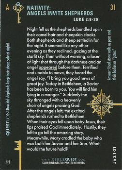 2007 BibleQuest #NNO Nativity: Angels Invite Shepherds Back