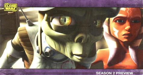 2009 Topps Widevision Star Wars: The Clone Wars - Season 2 Previews #PV5 Ahsoka and Changling Clawdite Front