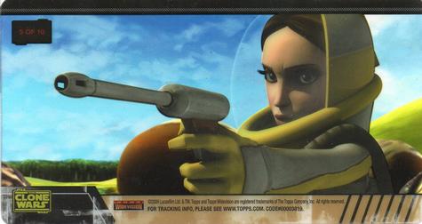 2009 Topps Widevision Star Wars: The Clone Wars - Animation Cels #5 Padmé Back