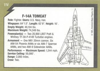 1991 America's Major Players Desert Storm Weapon Profiles Victory Edition #11V F-14A Tomcat Back