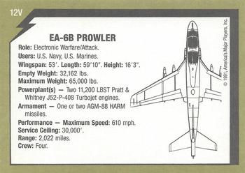 1991 America's Major Players Desert Storm Weapon Profiles Victory Edition #12V EA-6B Prowler Back