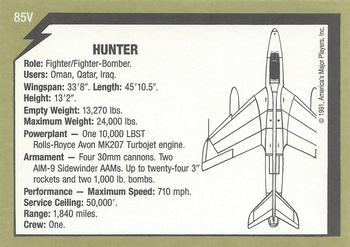 1991 America's Major Players Desert Storm Weapon Profiles Victory Edition #85V Hunter Back