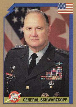 1991 America's Major Players Desert Storm Weapon Profiles #1 General Schwarzkopf Front